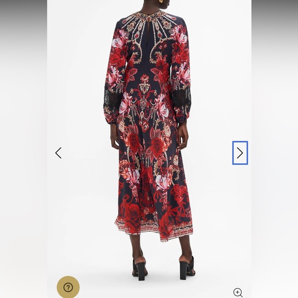 Camilla SISTERHOOD OF THE ROSE
BLOUSON SLEEVE V NECK
DRESS W LACE - Picture 7 of 9